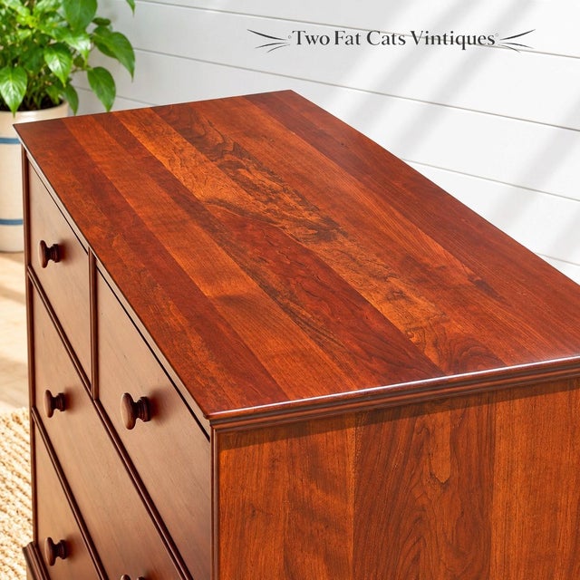 Wood Lexington Furniture Bob Timberlake Collection "Caroline" Cherry Bachelor Chest | Style #: 833-221 | Vintage For Sale - Image 7 of 13