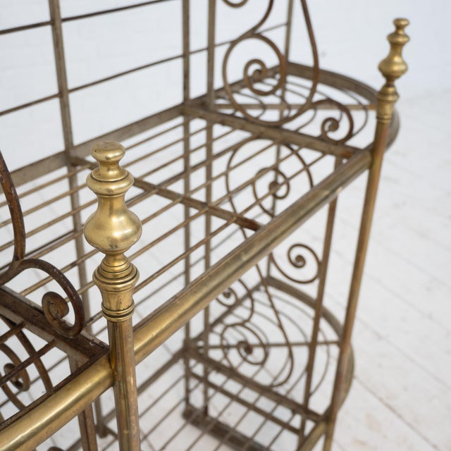 French Bakery Shelf in Wrought Iron and Brass, 1900 For Sale - Image 3 of 8