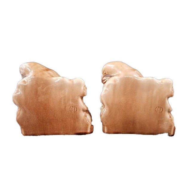 Ceramic 1940s Rookwood Art Pottery Raven Bookends- Set of 2 For Sale - Image 7 of 11