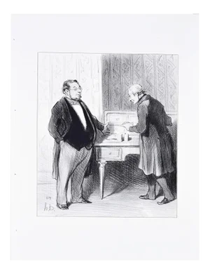 Monsieur Par suite De La Fusion\. - Lithograph by H. Daumier - 1845 1845