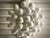 Gold Mid-Century Modern Murano White Art Glass and Brass Chandelier, 2000 For Sale - Image 8 of 9