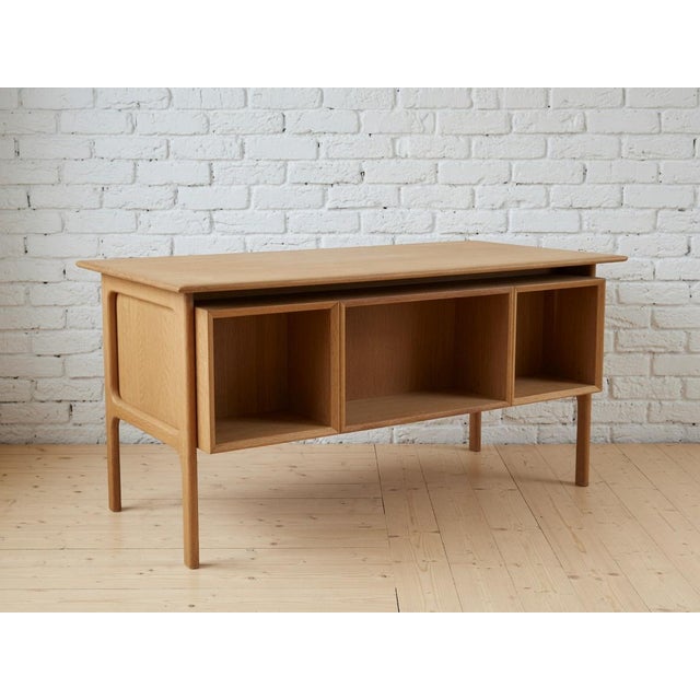 Oak Executive Desk by Arne Vodder for Brouer Møbelfabrik, Denmark, 1960s For Sale - Image 12 of 17