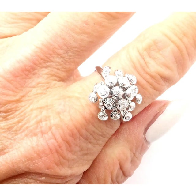 Cartier Diamond White Gold Diamant Leger De Ring, Size 7.5 For Sale - Image 9 of 9