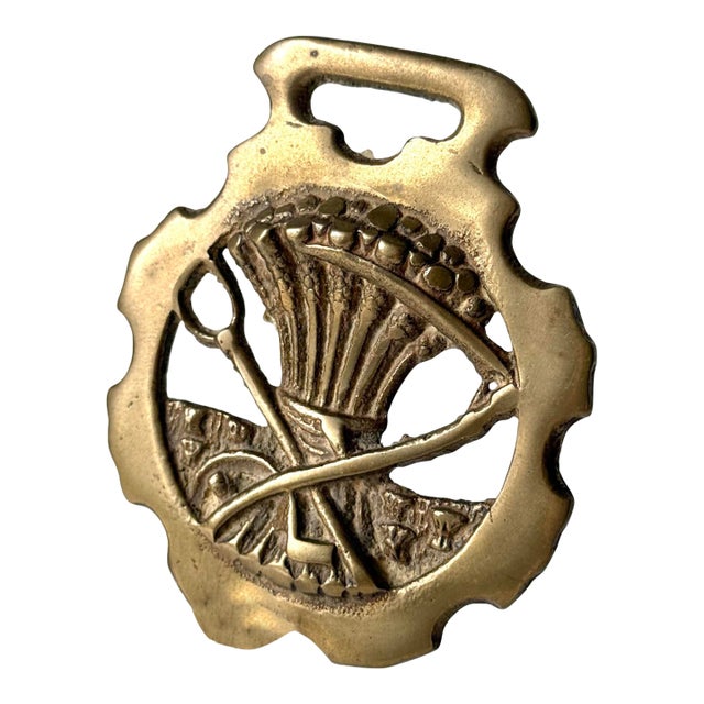 Mid 20th Century Brass Horse Medallion Bottle Opener For Sale
