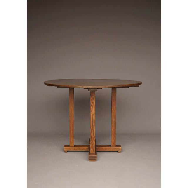 Art Deco Oak Console Table by Frits Spanjaard for Lov, 1920s For Sale - Image 14 of 14