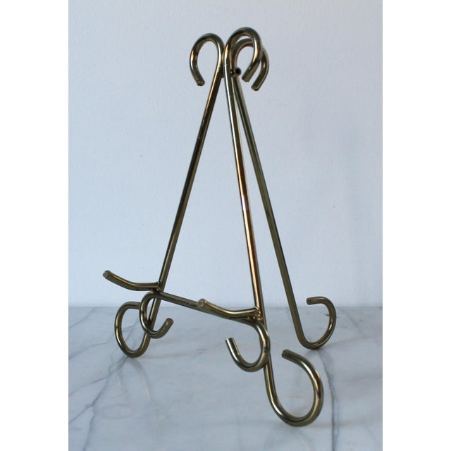 Hollywood Regency Vintage Brass Tone Art Easel For Sale - Image 3 of 10