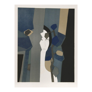Minaux Original Lithograph Helene-Amants Signed & Numbered 1974