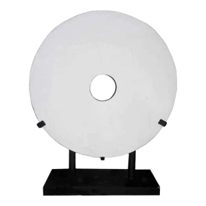 2000s Indonesian Stone Coin on Stand, Large