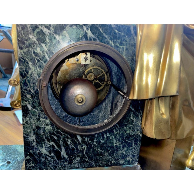 Metal Honoré Pons 19th Century Monumental Sized French Empire Mantel Clock For Sale - Image 7 of 13