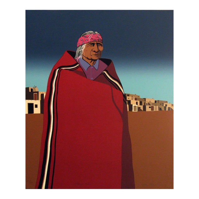 Kim Means"Navajo Elder"Hand Signed Unframed Artwork For Sale