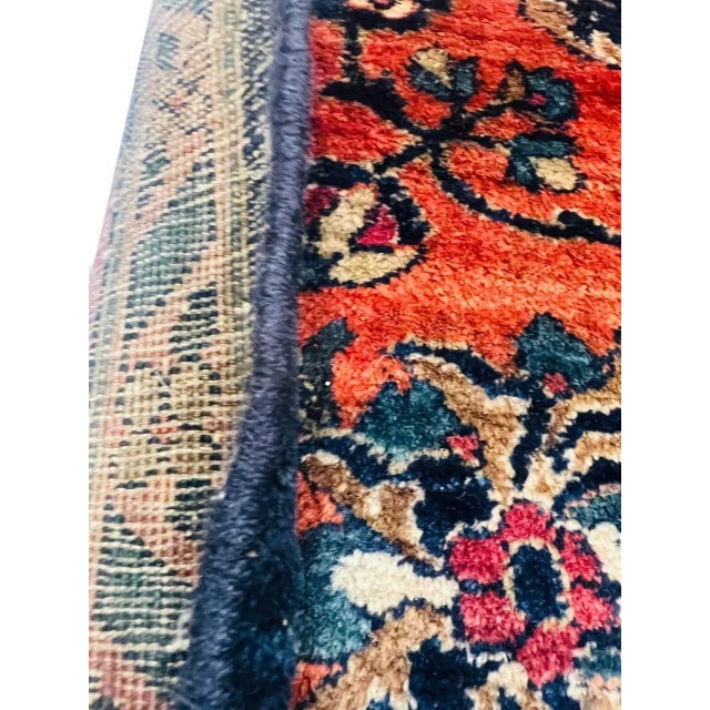 1910s Pasargad DC Navy Blue Persian Antique Sarouk Rug For Sale - Image 4 of 9