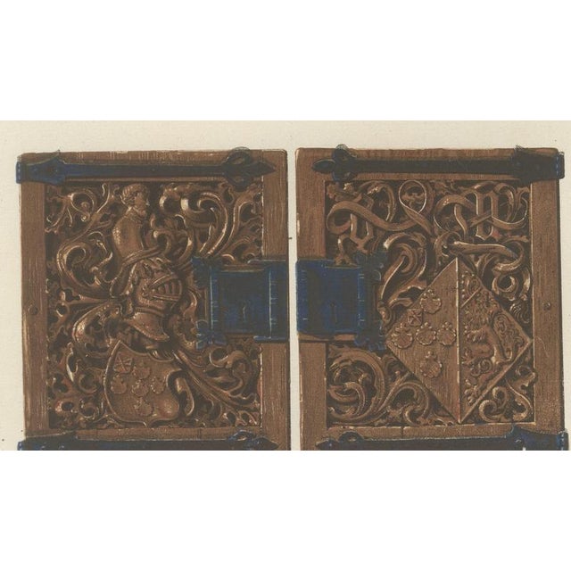 Dutch Carved Cabinet and Credence Doors, 1851, Paper For Sale - Image 6 of 9