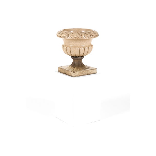 English Salt Glaze Garden Urn For Sale - Image 9 of 13