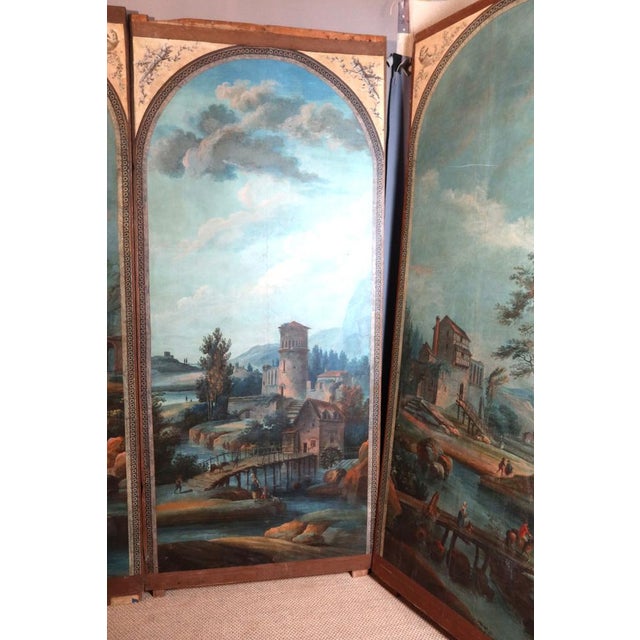 Landscapes, 19th Century, Painted Panels, Set of 6 For Sale - Image 14 of 15