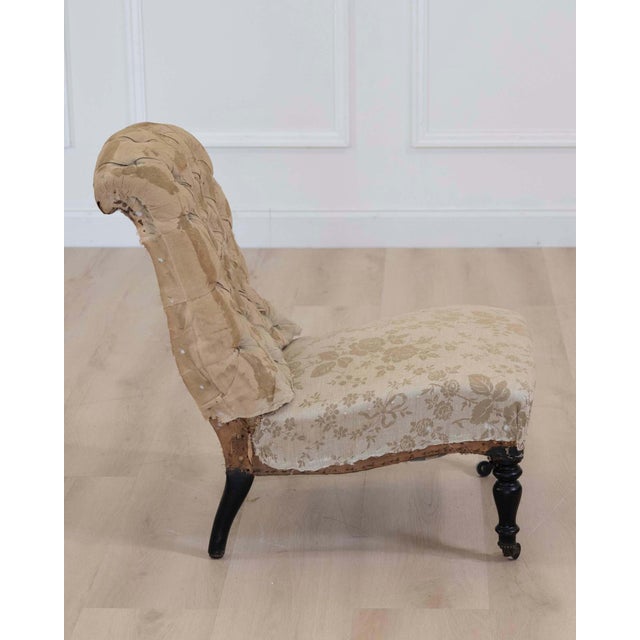 Wood 19th Century French Slipper Chair, Ready to Upholster For Sale - Image 7 of 8
