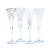Contemporary Festivity Champagne Flutes, Set of 4 For Sale - Image 3 of 3