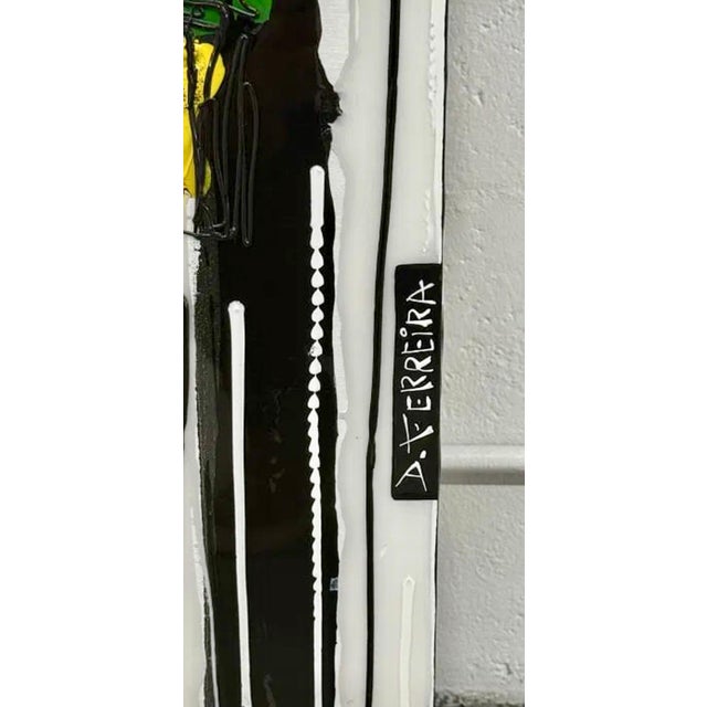 Early 21st Century David Ferreira, Large David Ferreira Whimsical Naive French Contemporary Outsider Painting For Sale - Image 5 of 8