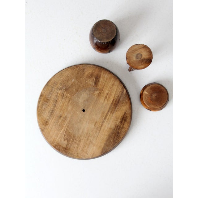 Mid-Century Chip Carved Pine Catchall Tray Set For Sale - Image 6 of 18