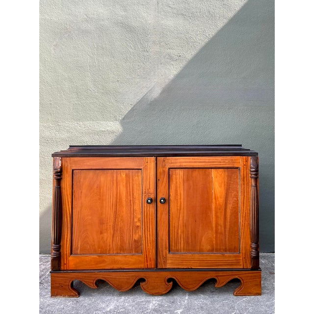 Vintage Double Door Column Sideboard For Sale - Image 4 of 12