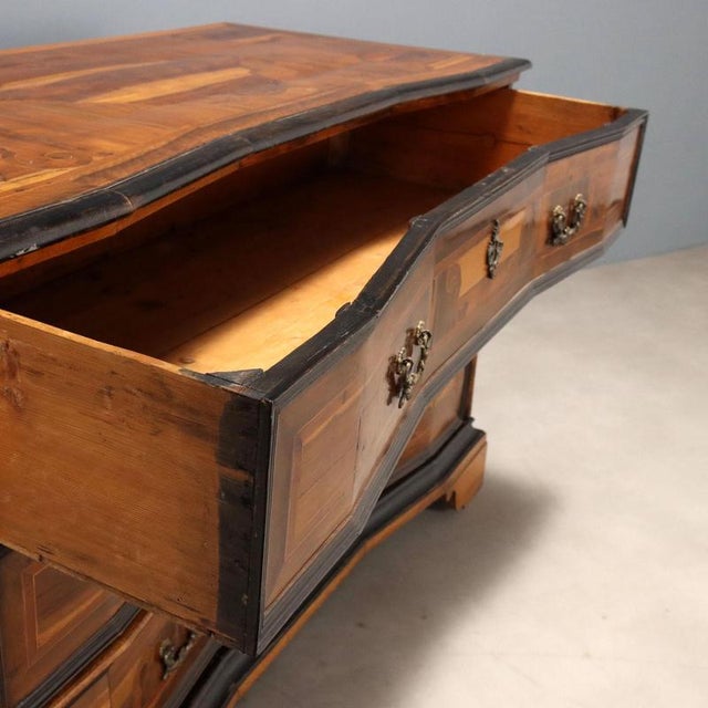 Wood Antique 18th Century Baroque Chest of Drawers, Italy For Sale - Image 7 of 11
