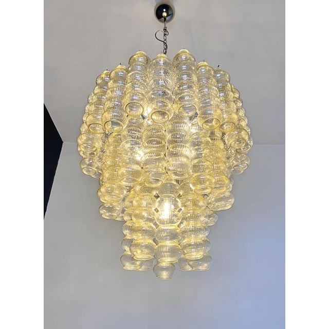 Italian Chandelier in Murano Glass, 1980s For Sale - Image 3 of 15