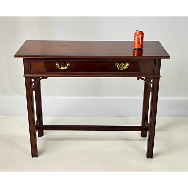 Councill Craftsmen Chippendale Mahogany Single-Drawer Console Table For Sale - Image 17 of 17