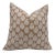 Fabdivin Indian Block Print Throw Pillow Cover 12x20 Inch Thick Linen- Betal Leaf For Sale