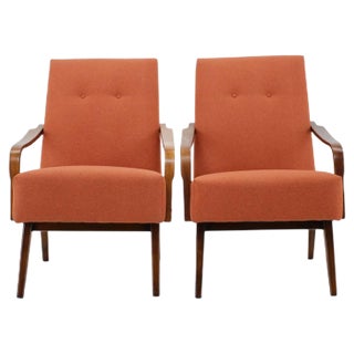 Set of Vintage Armchairs, Czechoslovakia, 1960s For Sale
