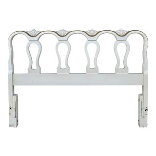 Vintage French Provincial Hollywood Regency Queen Headboard For Sale