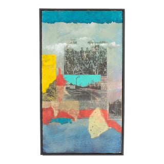 Mixed Media Painting and Collage by Anthony Louis Popcheff For Sale