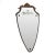 Vintage Art Deco Shield Mirror For Sale