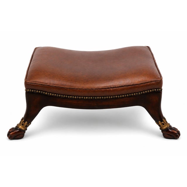 Age: Approx. 20 Years Old Details: Brown Leather Regency Style Paw Feet High Quality Construction Nice Tooled Leather Tack...