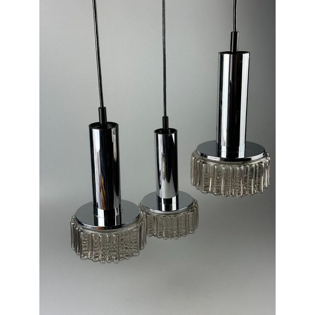 Flame Cascade Lamp in Chrome Glass by Staff Leuchten, Germany, 1970s For Sale - Image 11 of 18