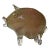 Vintage Murano Sommerso Copper Aventurine Flecks Pink Core Italian Art Glass Pig Figurine Sculpture For Sale
