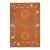 6x9 Maya Kilim Coral Traditional Geometric Flatweave Wool Carpet Rug For Sale