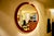 Contemporary Large Vintage Scandinavian Round Mirror in Teak, 1960s For Sale - Image 3 of 12