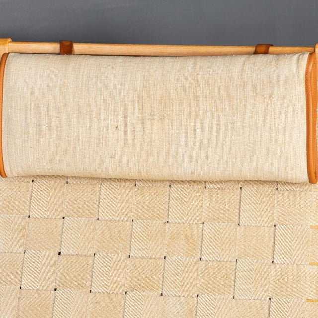 1970s Mid-20thc Danish Beech Framed Chairs & Ottoman by Bruno Mathsson, 1978, Set of 3 For Sale - Image 5 of 18