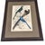 Olive 1835 Sapphire & Emerald Hummingbird Engraving | Framed With Archival Olive Mat For Sale - Image 8 of 9