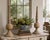 A striking pair of weathered cast iron garden finials with a beautifully aged surface and timeless architectural presence....