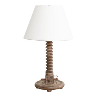 Mid 20th Century Edit Brutalist Twist Table Lamp For Sale