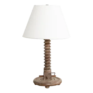 Mid 20th Century Edit Brutalist Twist Table Lamp