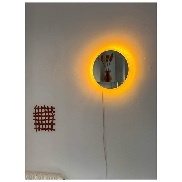 Mid-Century Backlit Wall Mirror from Hillebrand, Germany, 1960s For Sale - Image 9 of 13