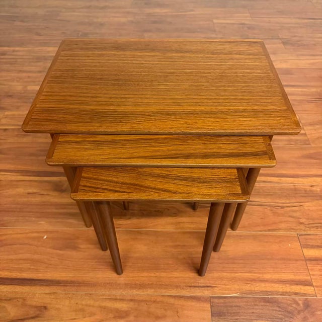 Bramin Mobler Danish Teak Nesting Tables - Set of 3 For Sale In Seattle - Image 6 of 15