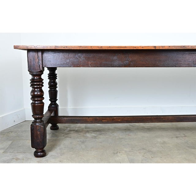 Brown Massive French 1930's Applewood Farm Table For Sale - Image 8 of 12