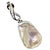 White Diamond Large Fresh Water Pearl Earrings Baroque 14k Gold Certified For Sale - Image 8 of 8