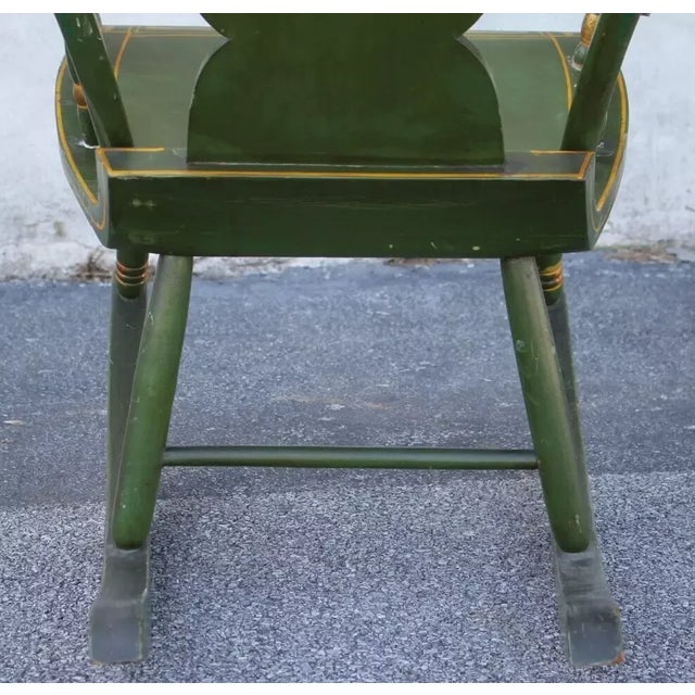19th Century Hand Painted Large Rocking Chair For Sale - Image 10 of 10