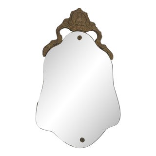 Vintage Nurre Maestro Decorative Wall Mirror and Ornate Gold Toned Detail For Sale