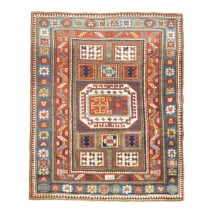 Antique Caucasian Kazak Rug 6'5'' X 7'11''