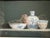 Contemporary Late 20th Century Pierre Jacquelin Signed Still Life Painting With Asian Porcelain, Gilt Frame For Sale - Image 3 of 10