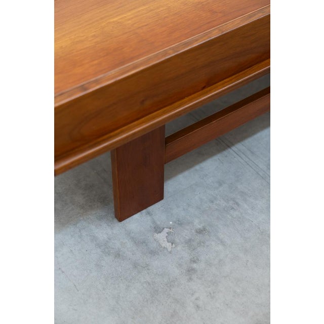 Coffee Table in Walnut by Giovanni Michelucci, 1970s For Sale - Image 9 of 18